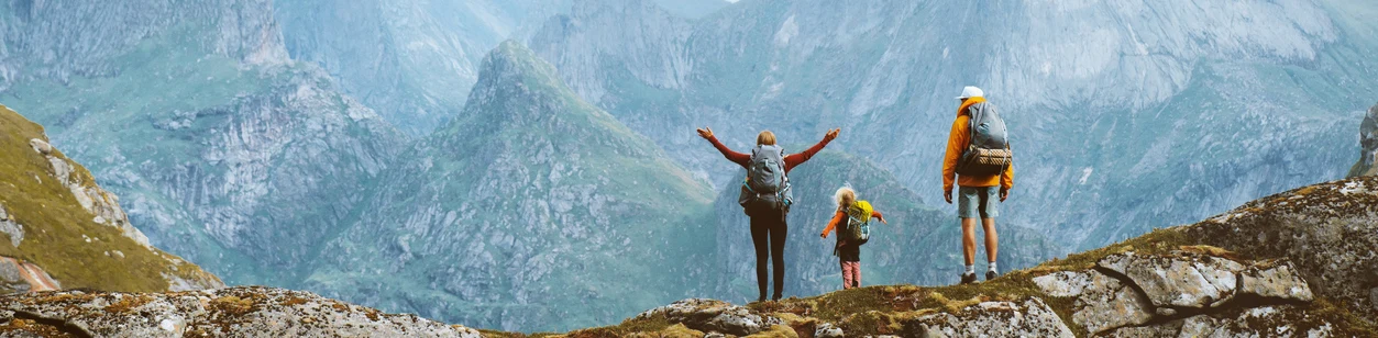 Med familien i bjergene